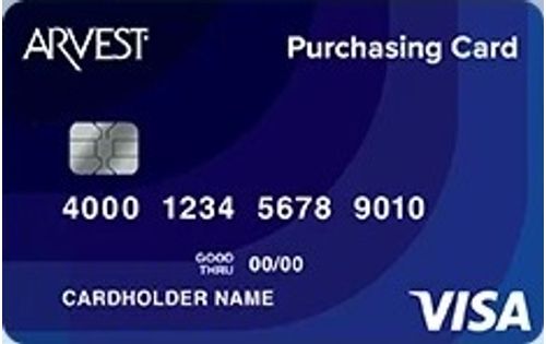 arvest bank purchasing credit card