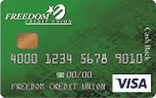 freedom credit union cash back visa credit card