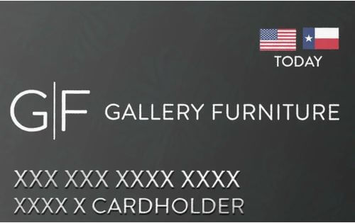 gallery furniture credit card