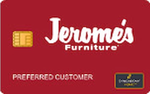jeromes furniture credit card