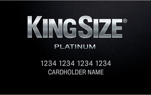 king size credit card