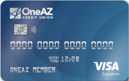 oneaz credit union visa signature credit card