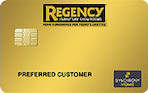 regency furniture credit card