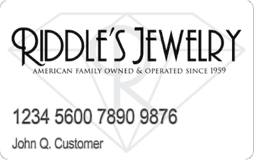 Riddle's Jewelry Credit Card