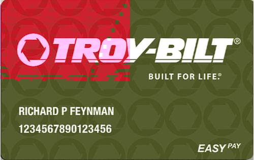 troy bilt credit card