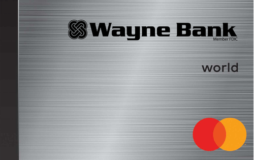 wayne bank mastercard world credit card