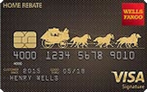 wells fargo home rebate visa signature credit card