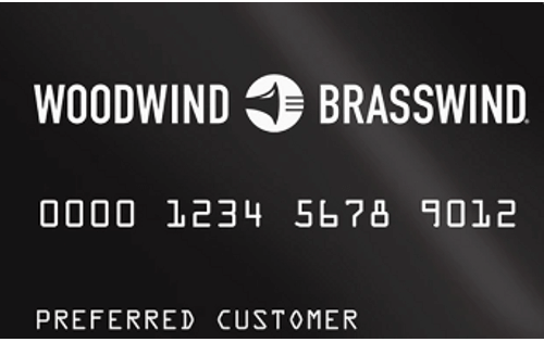 woodwind brasswind credit card