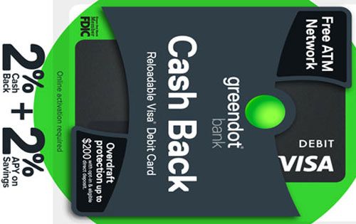 green dot cash back visa debit card