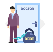 % Of People with Medical Debt Less Than 1 Year Old