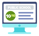 % of Public Schools Rated by GreatSchools.org with above Average Score
