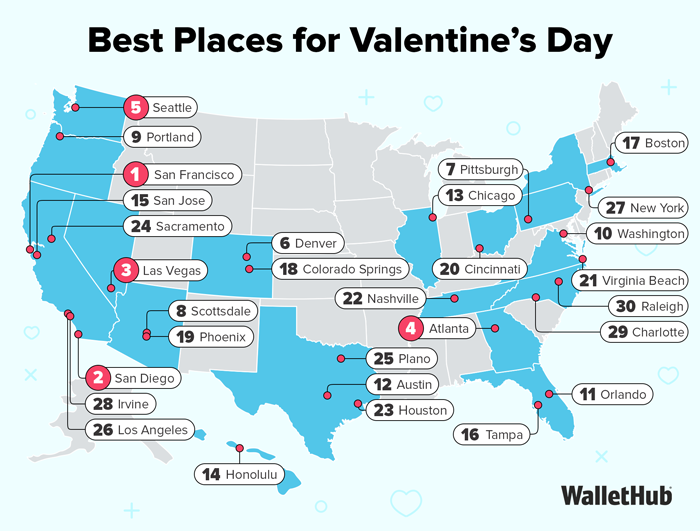 Best Places for Valentine’s Day