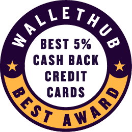 New  credit card includes 5% back on all  purchases